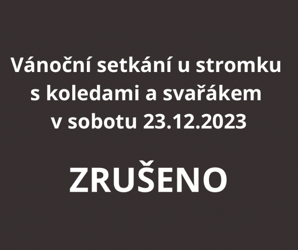 Vánoční setkání je zrušeno